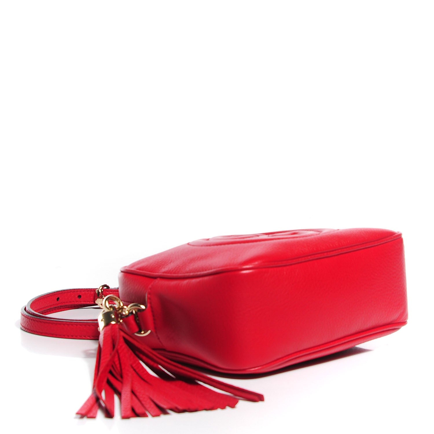 Gucci Pebbled Calfskin Small Soho Disco Bag Tabasco Red 4 of 9