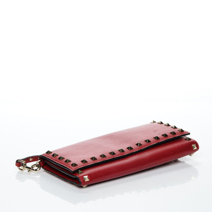 Valentino Garavani Calfskin Rockstud Travel Wallet Red 4 of 8