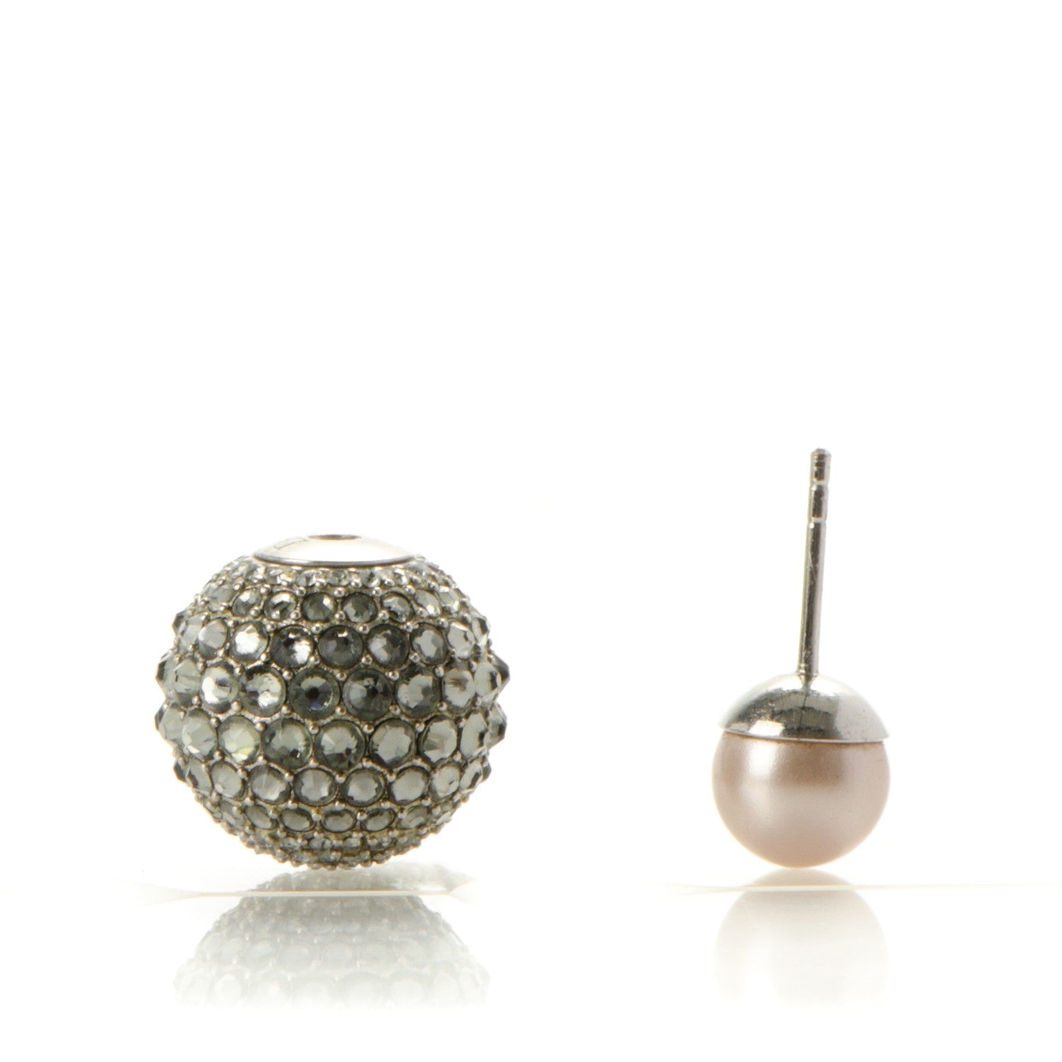 Christian Dior Crystal Mise En Dior Tribal Earrings Grey Pink 3 of 6