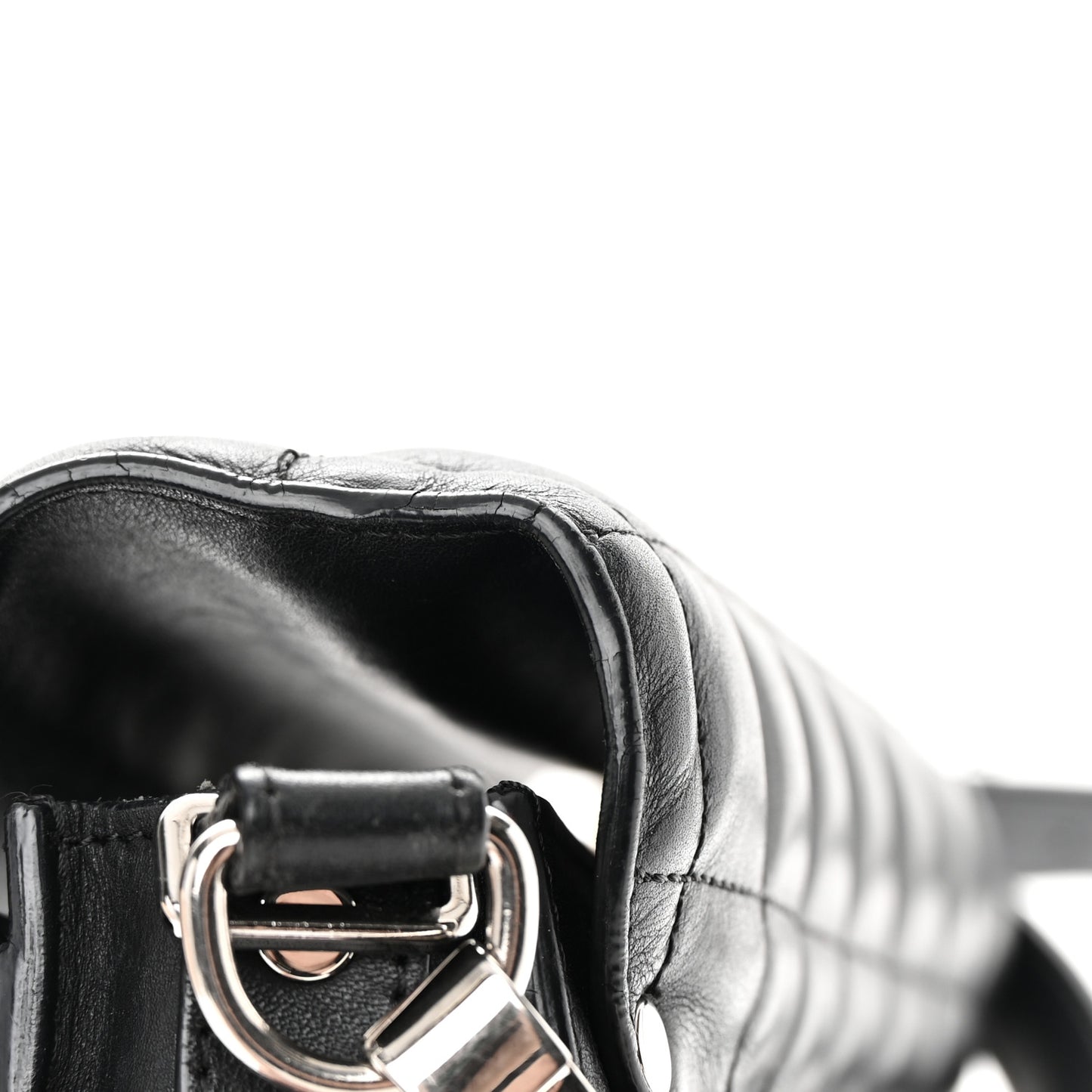Lambskin Quilted Mini PS11 Classic Shoulder Bag Black