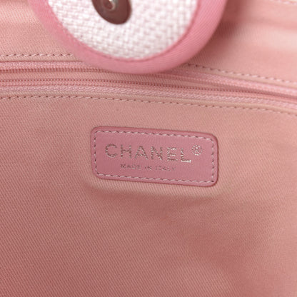 Chanel Canvas Medium Deauville Tote Pink 7 of 9