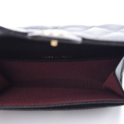 Chanel Caviar Quilted Flap Card Holder Black 5 of 9