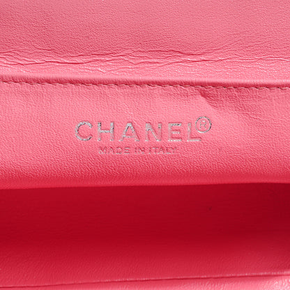 Chanel Lambskin Chocolate Bar Quilted Frame Bag White Pink 6 of 7