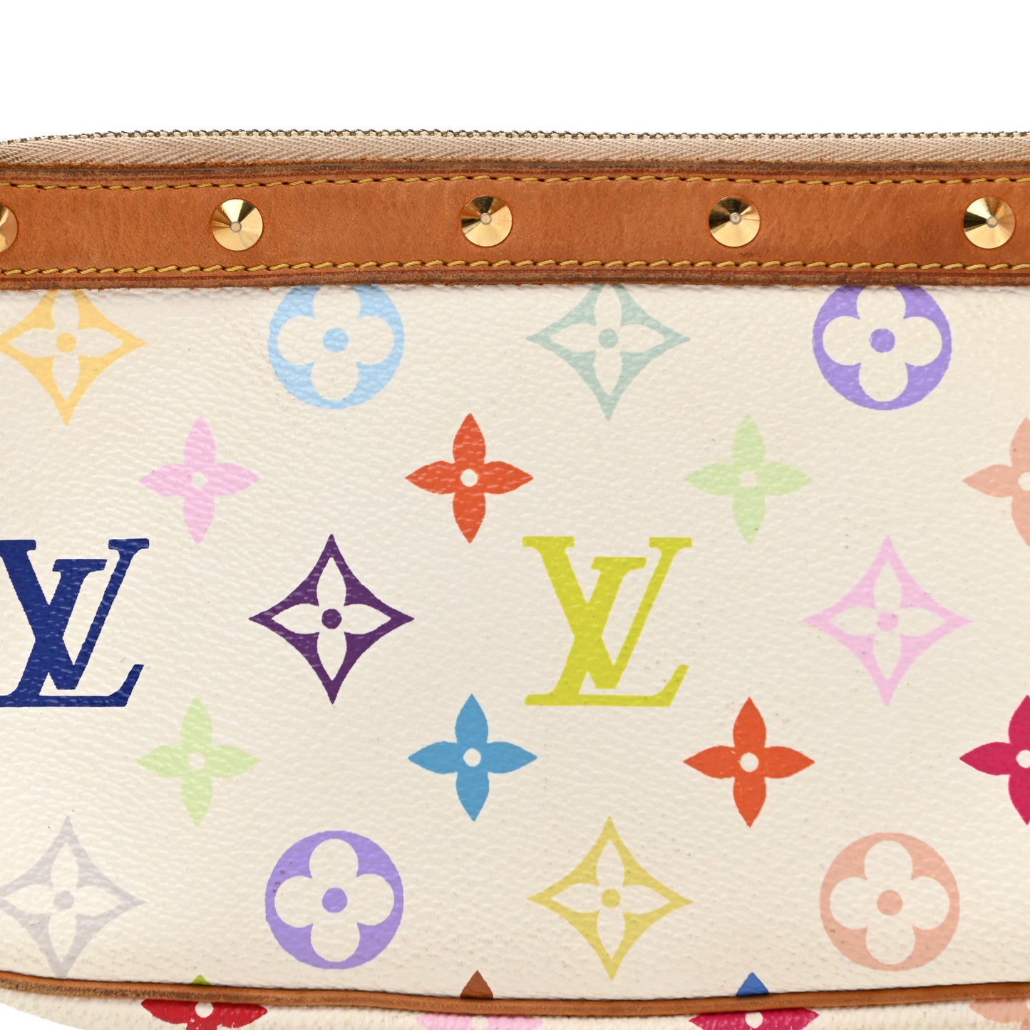 Monogram Multicolor Pochette Accessories White