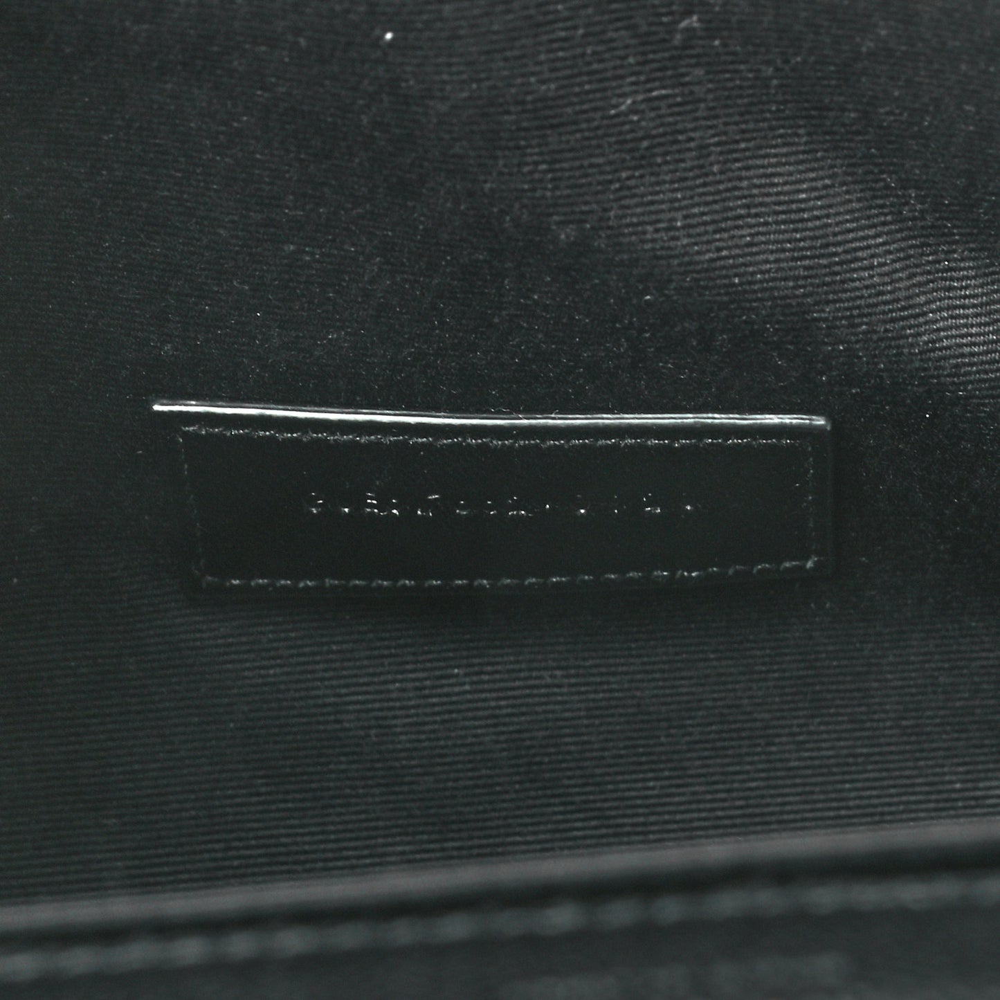 Grain De Poudre Matelasse Chevron Monogram Envelope Clutch Black