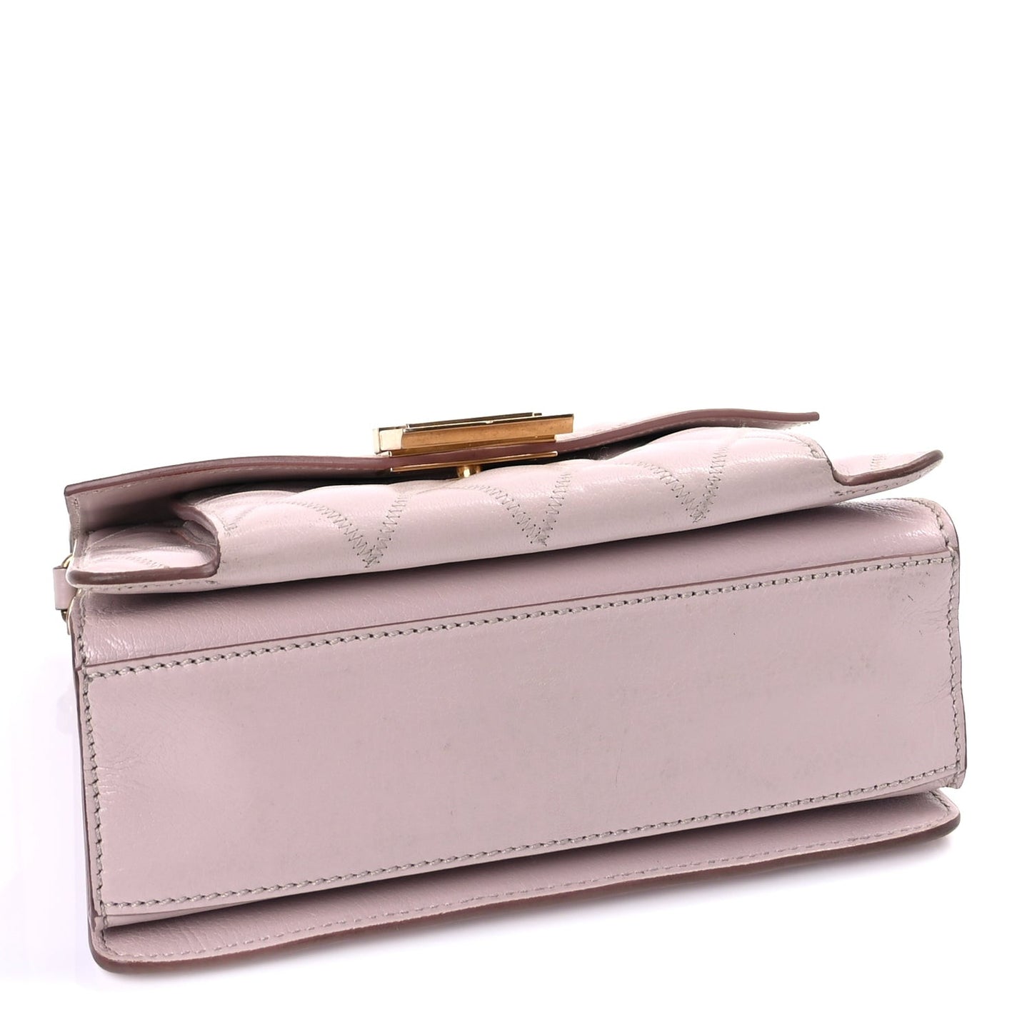 Goatskin Quilted Small GV3 Shoulder Bag  Pale Pink