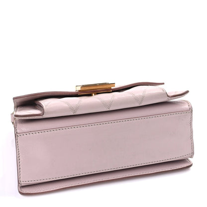 Givenchy Goatskin Quilted Small GV3 Shoulder Bag  Pale Pink 3 of 8