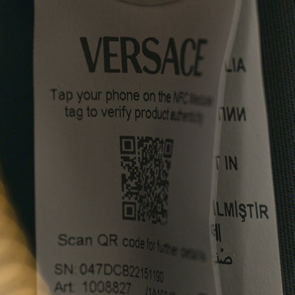 Versace Denim Quilted La Medusa Camera Bag Blue 7 of 10