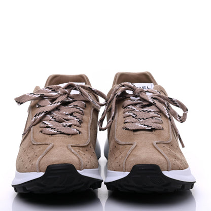 Chanel Suede Goatskin CC Sneakers 39 Dark Beige 2 of 9