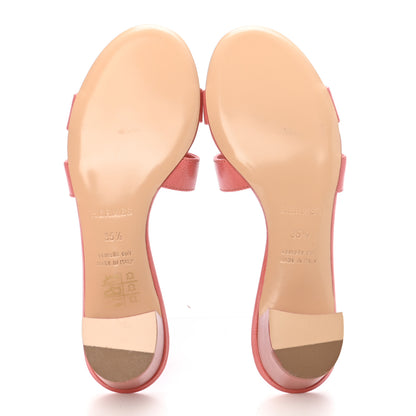 Hermes Chevre Oasis Sandals 35.5 Rouge Blush 5 of 8