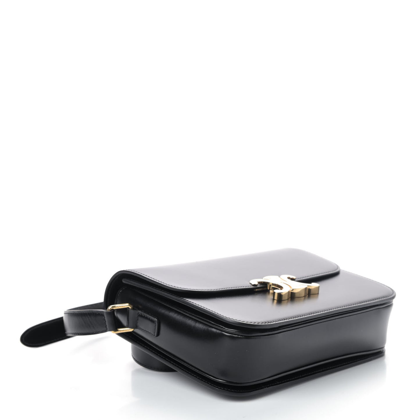 Shiny Calfskin Medium Triomphe Black