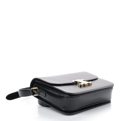 Celine Shiny Calfskin Medium Triomphe Black 3 of 4