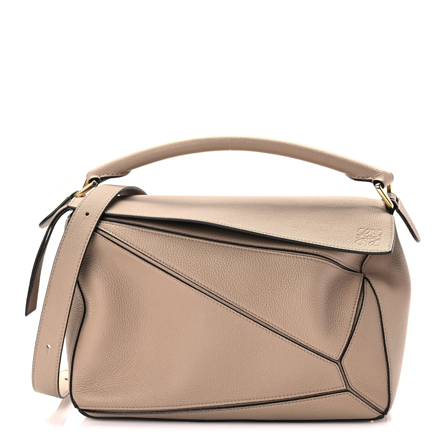 Calfskin Medium Puzzle Bag Sand
