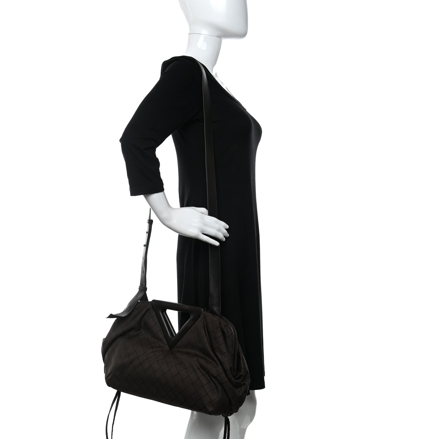 Bottega Veneta Fabric Intrecciato Medium The Point Triangle Bag Brown 2 of 11