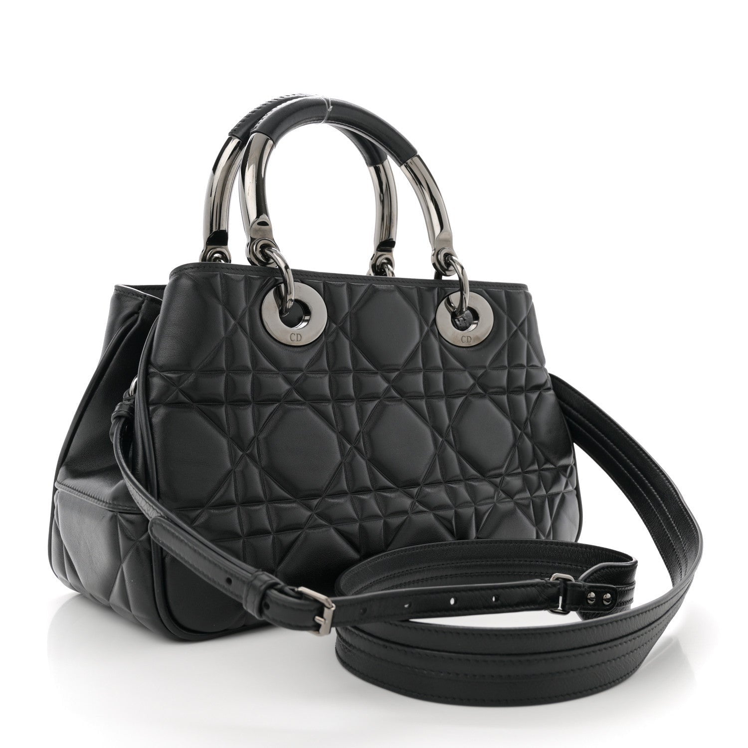 Christian Dior Calfskin Cannage Medium The Lady 95.22 Black 17 of 21