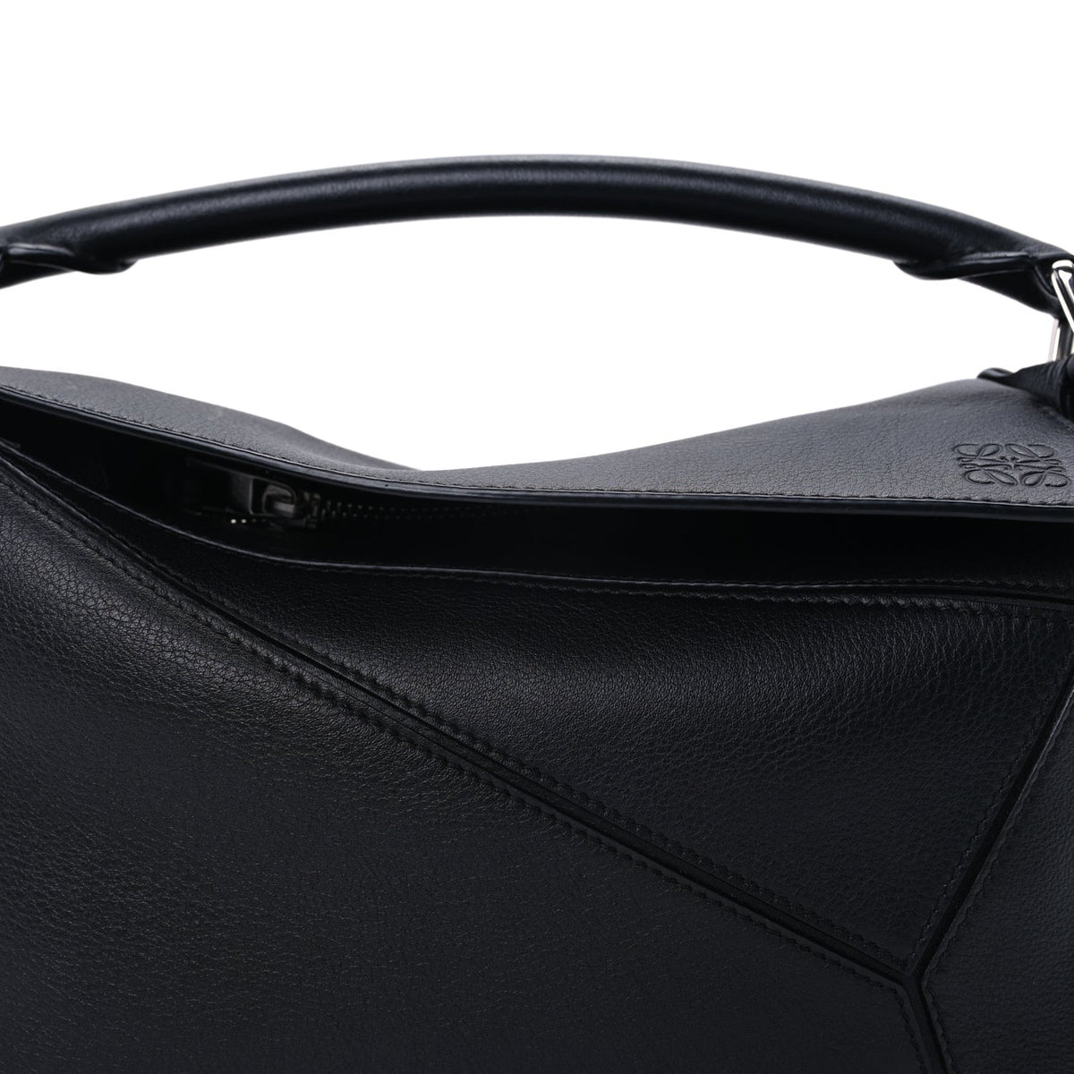 Calfskin Small Puzzle Bag Black