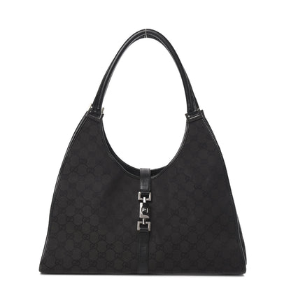 Gucci Monogram Jackie Shoulder Bag Black 1 of 15