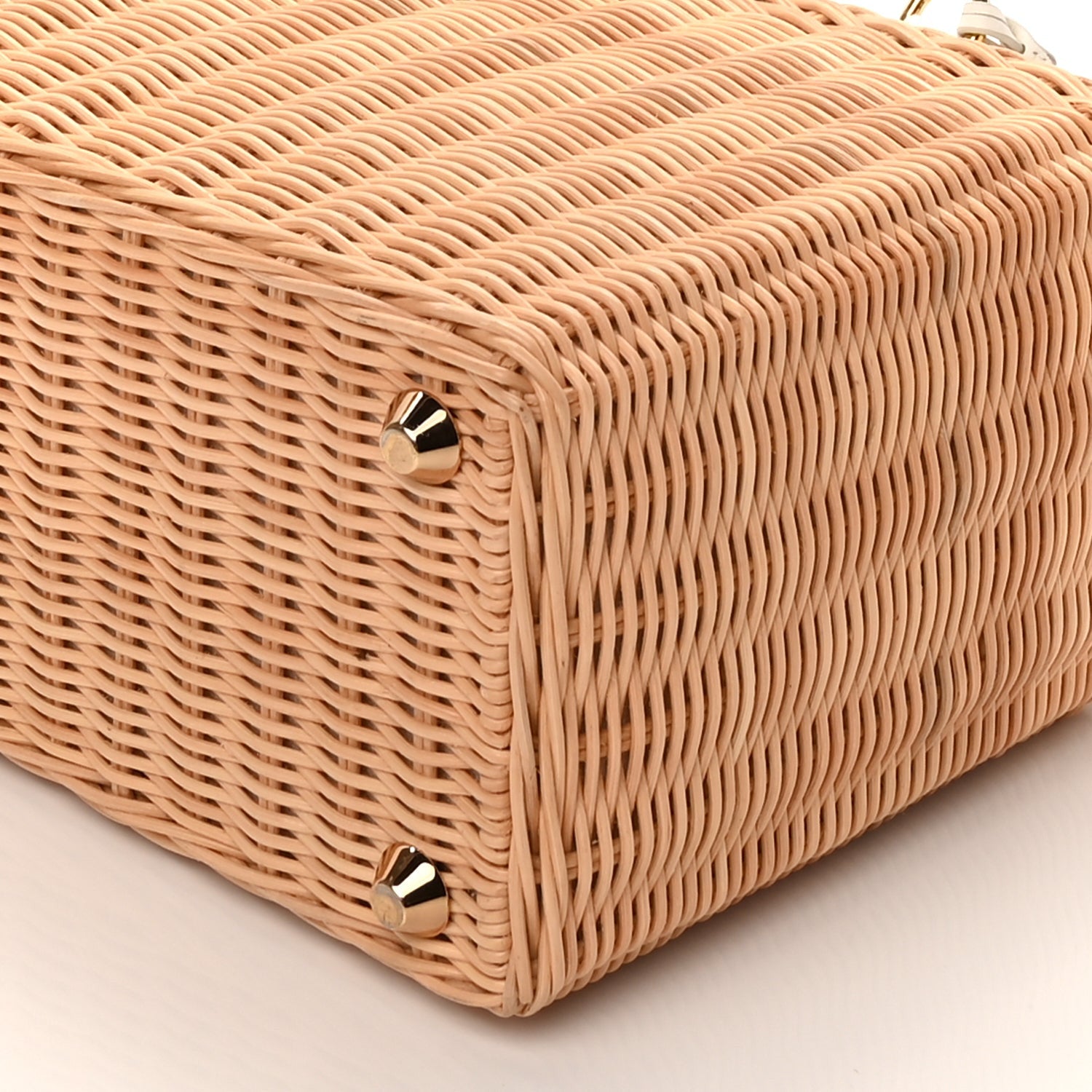 Prada Wicker Canvas Tote Naturale White 8 of 8