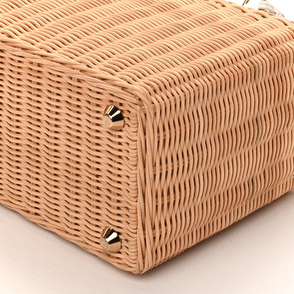 Prada Wicker Canvas Tote Naturale White 8 of 8