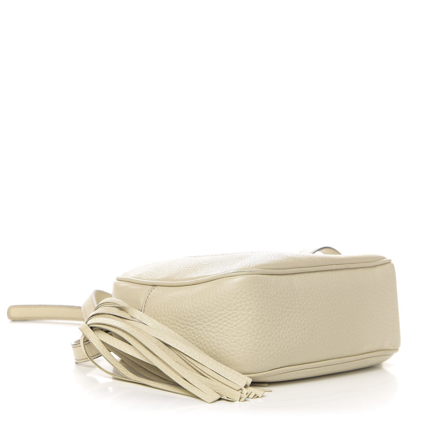 Pebbled Calfskin Small Soho Disco Bag Off White