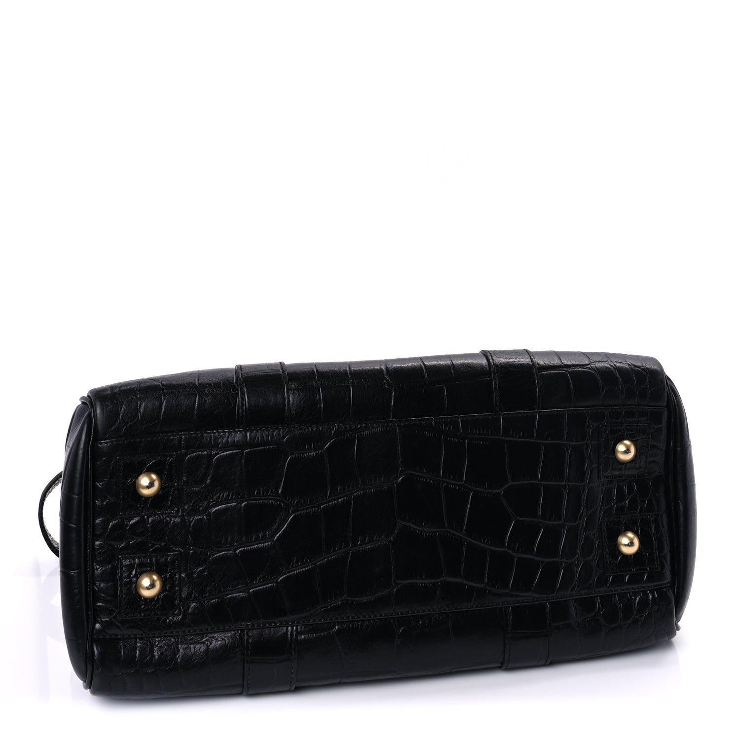 Mulberry Calfskin Crocodile Embossed Bayswater  Black 3 of 7