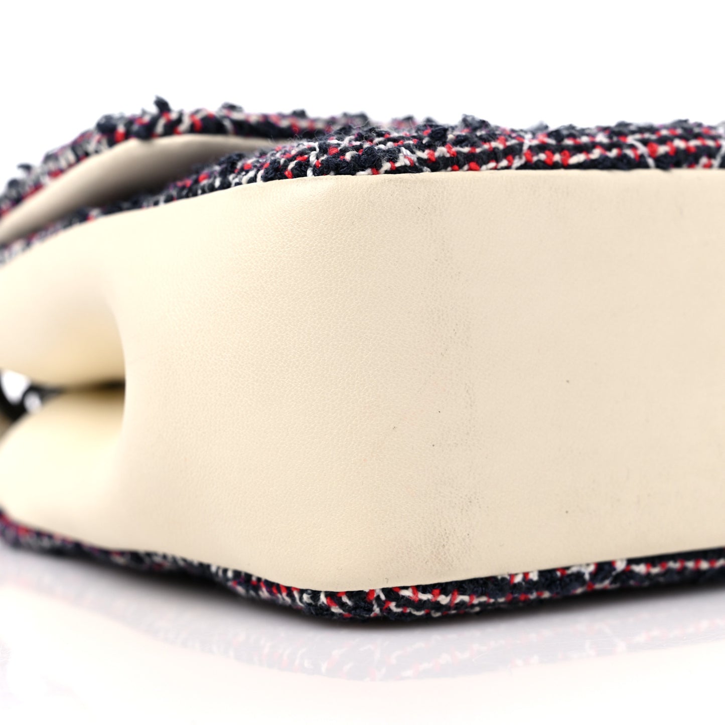 Tweed Quilted Medium Single Flap Blue Multicolor