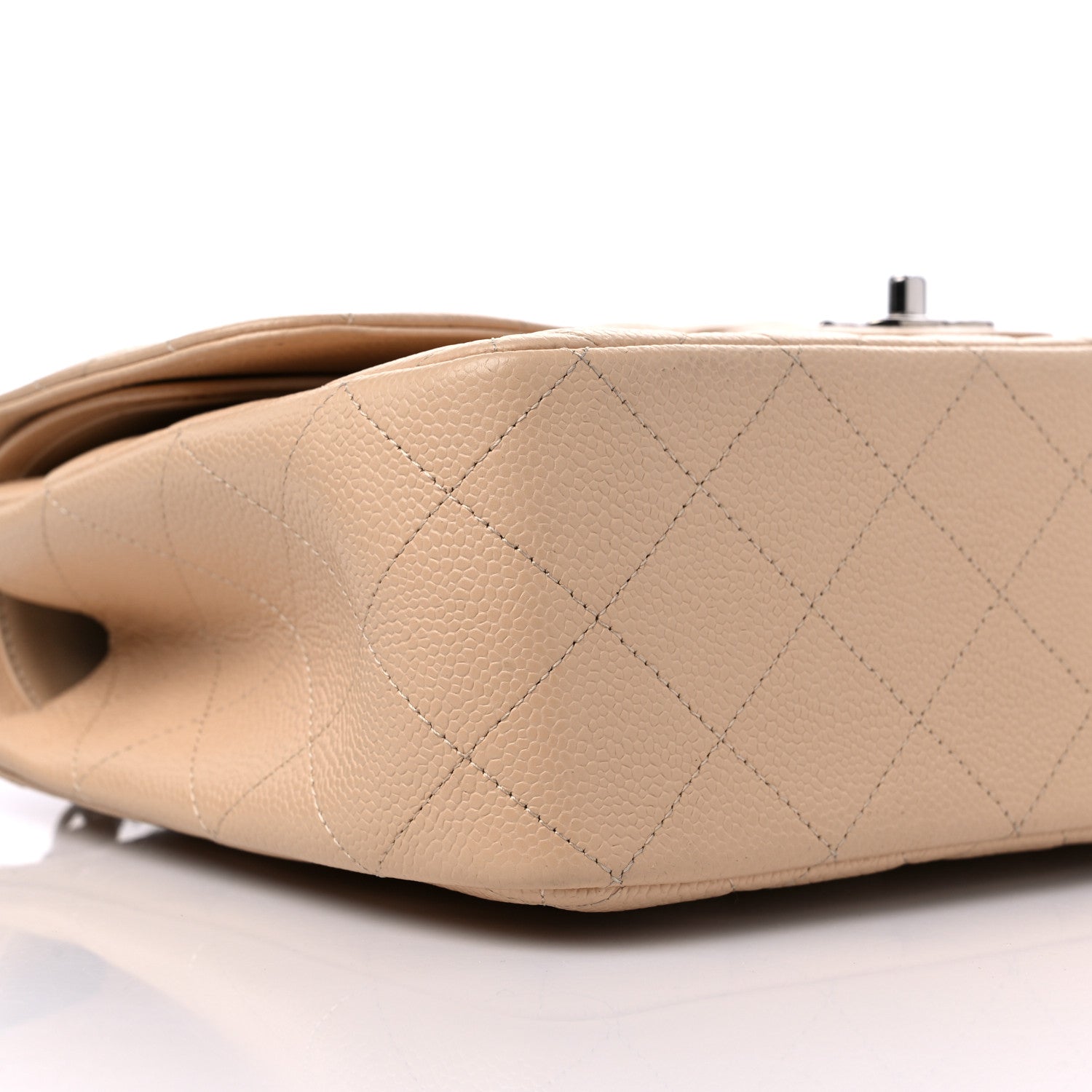 Chanel Caviar Quilted Jumbo Double Flap Beige Clair 7 of 9