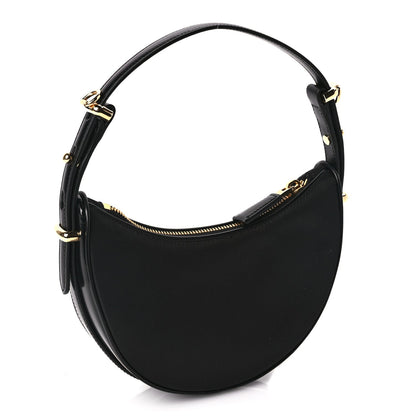Prada Re-Nylon Spazzolato Mini Arque Shoulder Bag Black 2 of 8
