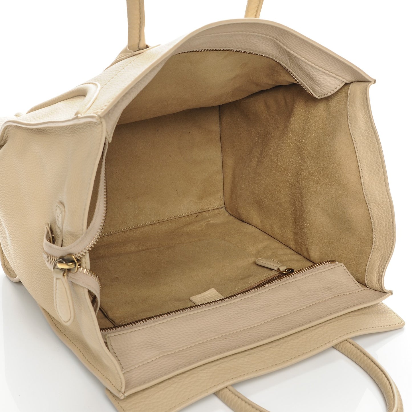 Pebbled Calfskin Mini Luggage Cream