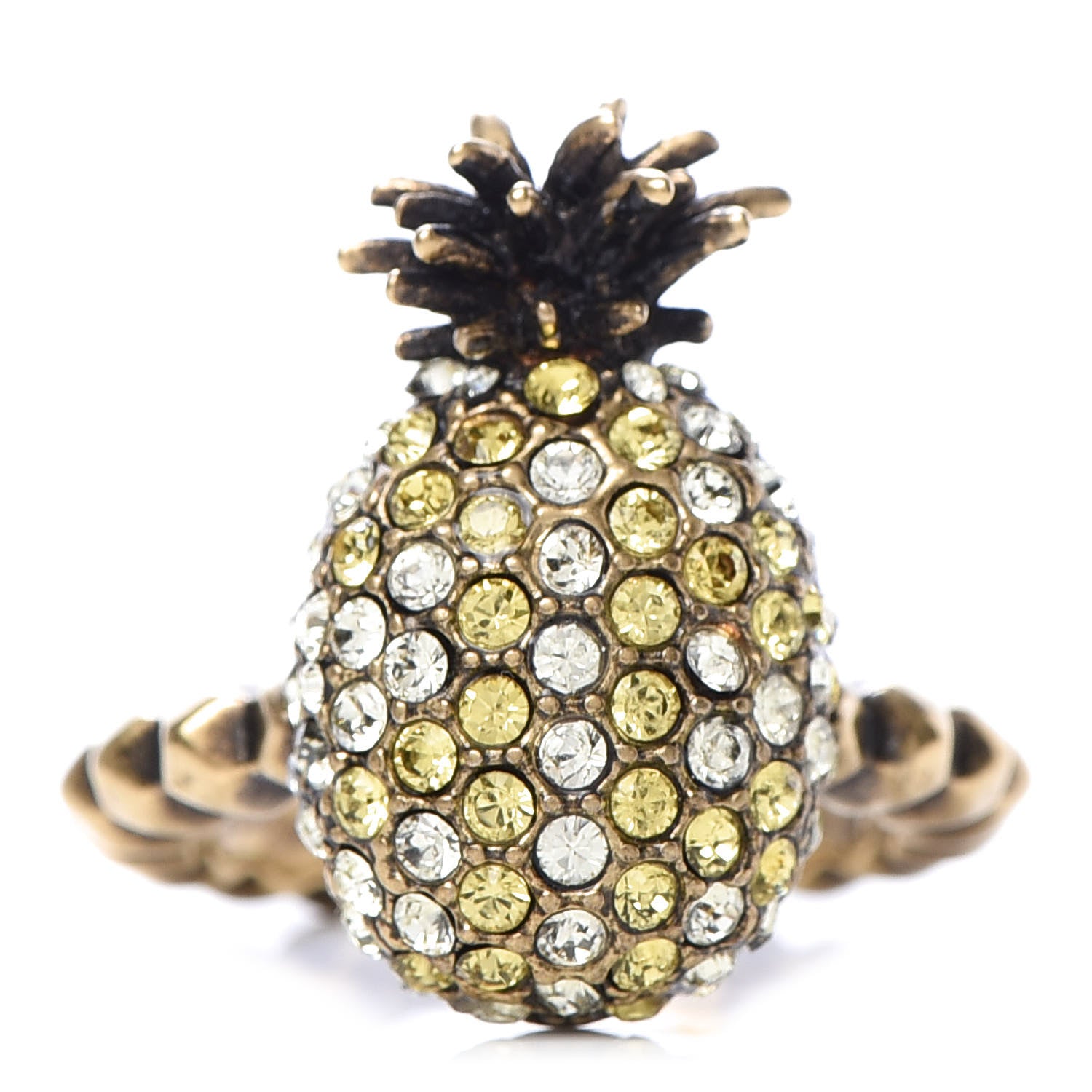 Gucci Crystal Pineapple Motif Ring M 1 of 7