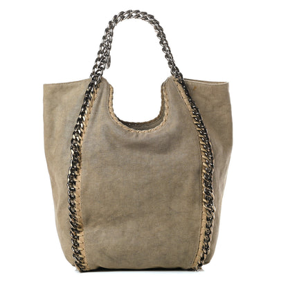 Stella McCartney Linen Falabella Tote Beige 1 of 12