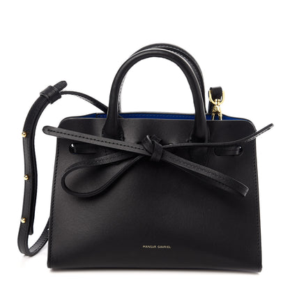 Mansur Gavriel Vegetable Tanned Calfskin Mini Mini Sun Bag Black Royal 1 of 8