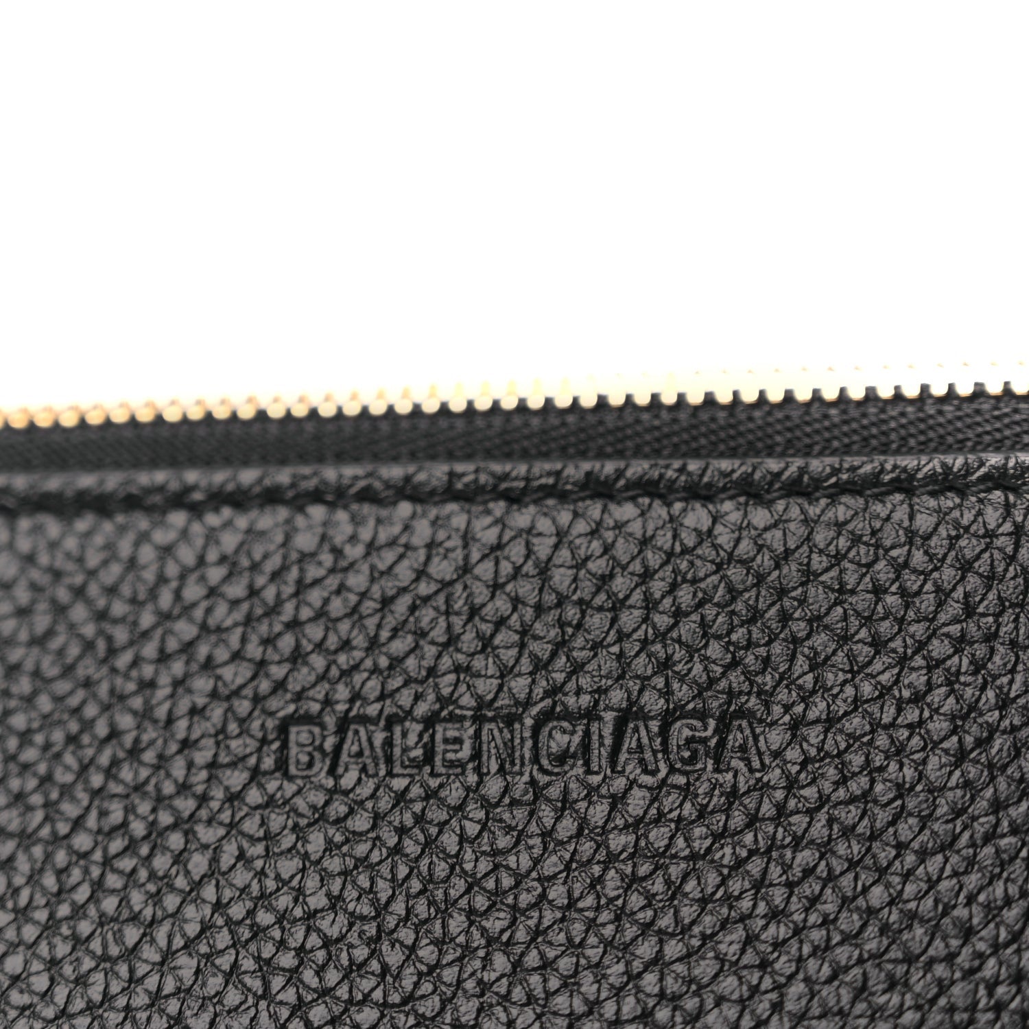 Balenciaga Large Calfskin Cash Pouch With Handle Black 6 of 6