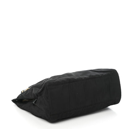 Prada Nylon Tessuto Acciaio Chain Shoulder Bag Black 4 of 11