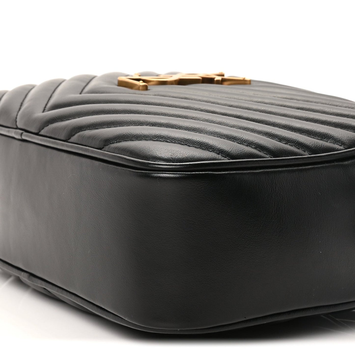 Calfskin Matelasse Monogram Lou Camera Bag Black