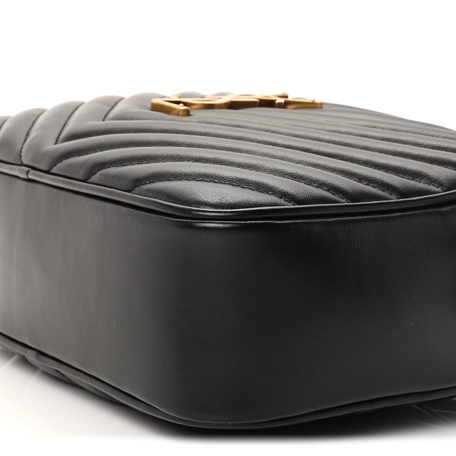 Saint Laurent Calfskin Matelasse Monogram Lou Camera Bag Black 8 of 8