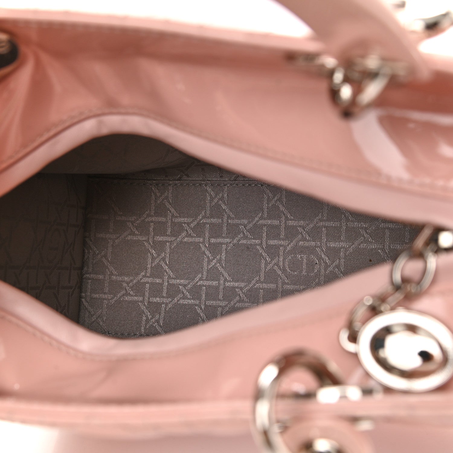 Christian Dior Patent Cannage Medium Lady Dior Rose Clair 4 of 11