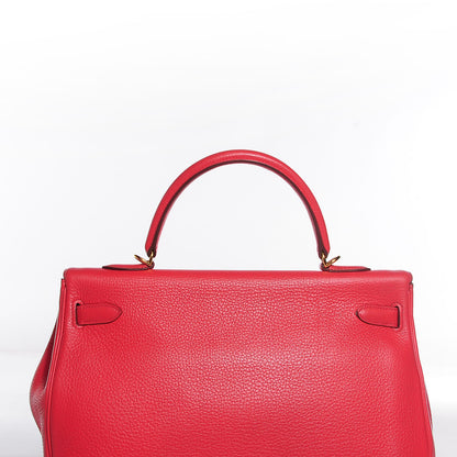 Hermes Taurillon Clemence Kelly Retourne 35 Bougainvillea 8 of 26