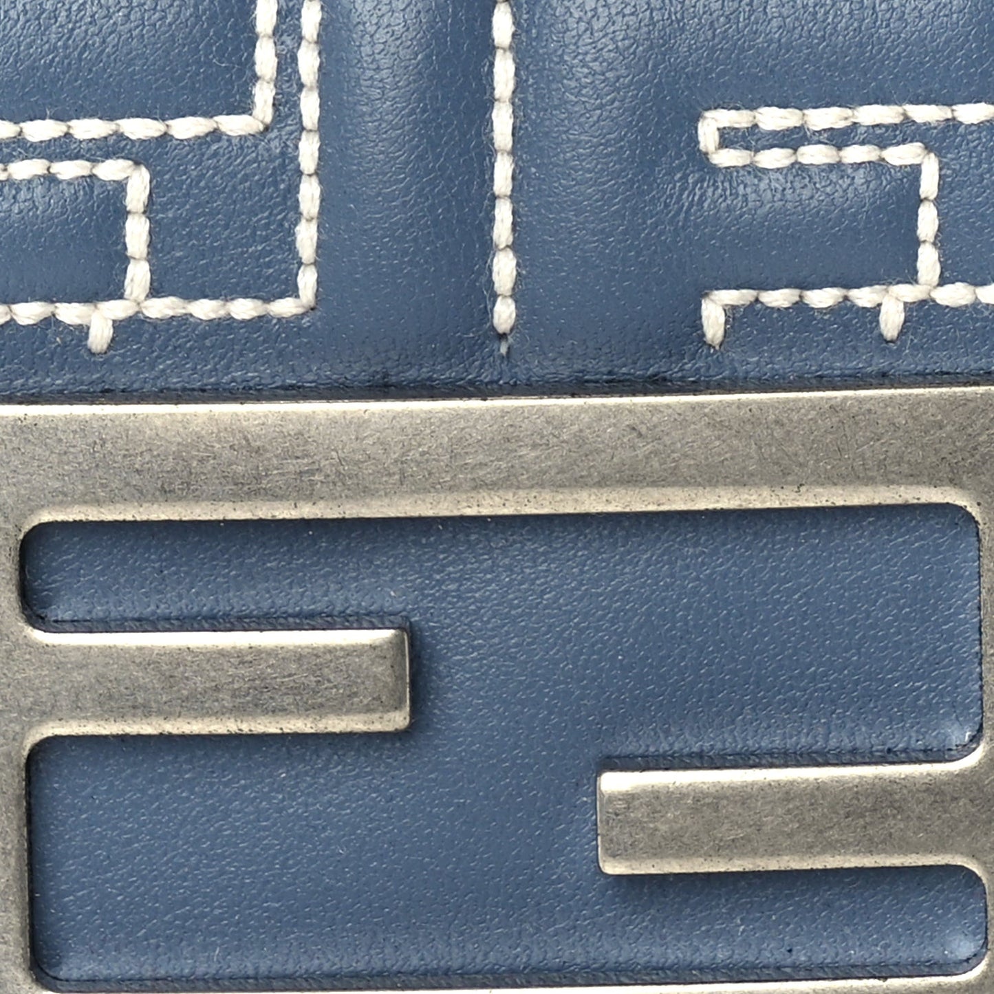 Nappa Matisse FF Embossed Nano Chain Baguette Blue