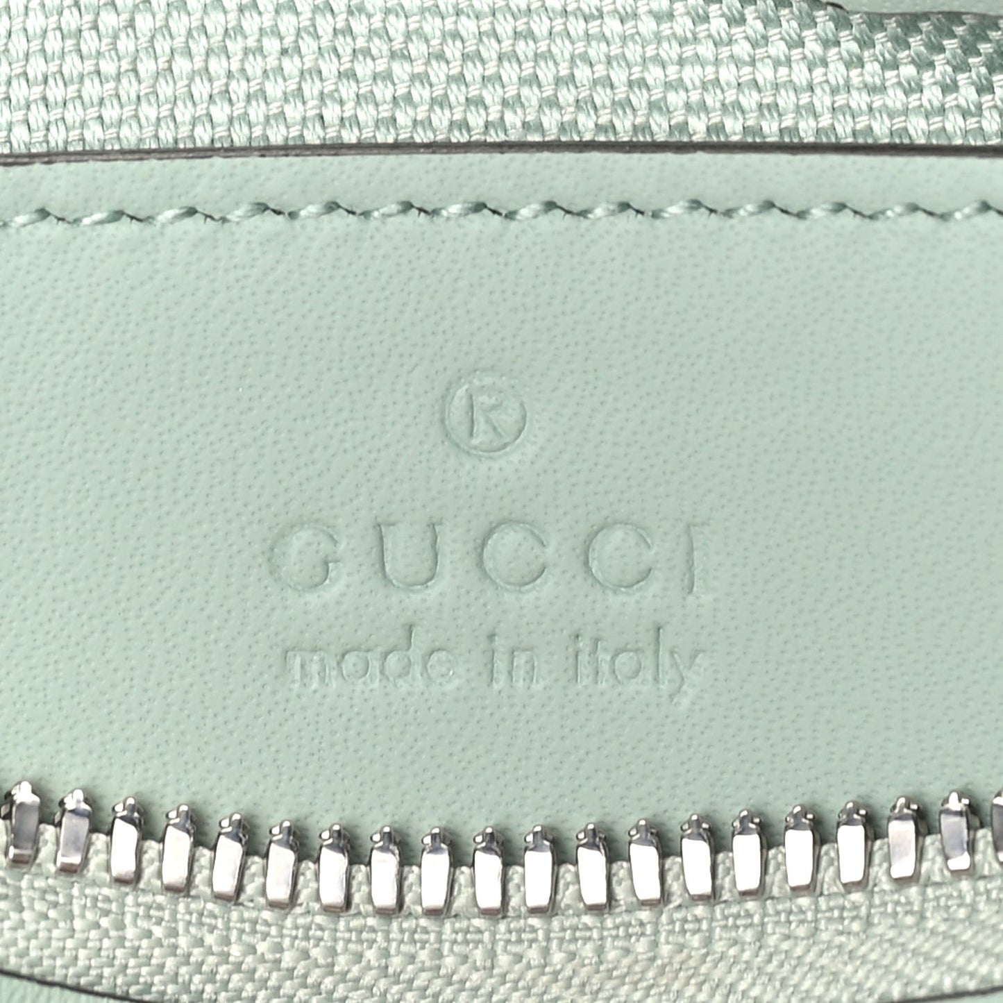 Denim GG Monogram Calfskin Small Shoulder Bag Pale Green