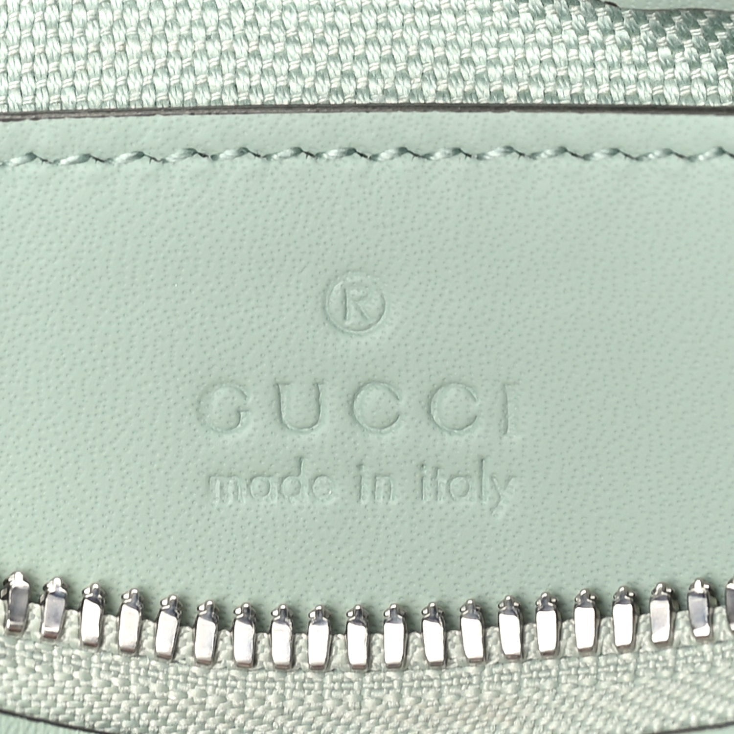 Gucci Denim GG Monogram Calfskin Small Shoulder Bag Pale Green 6 of 9