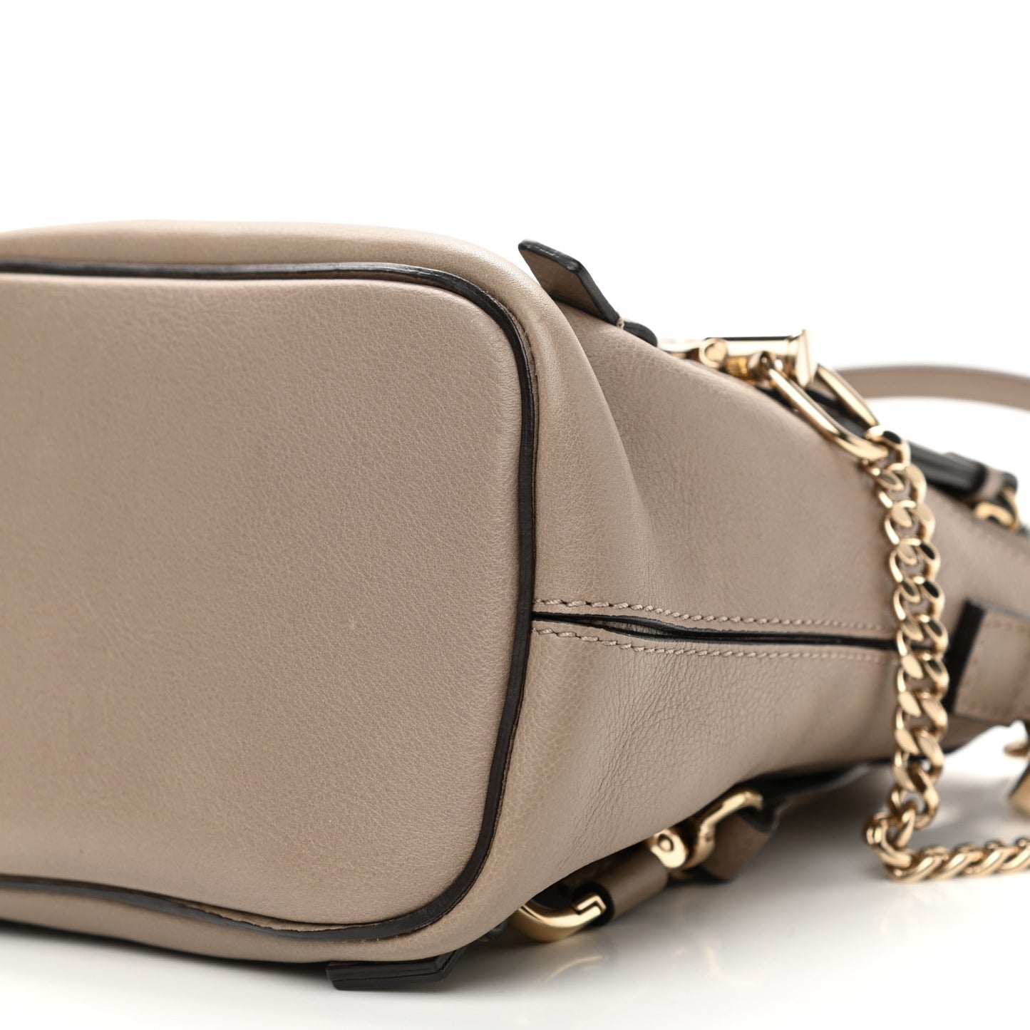 Suede Calfskin Mini Faye Backpack Motty Grey