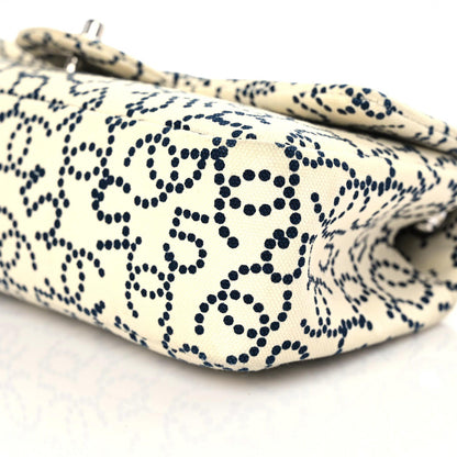 Chanel Canvas Medium Logo CC Flap Beige Black 6 of 11