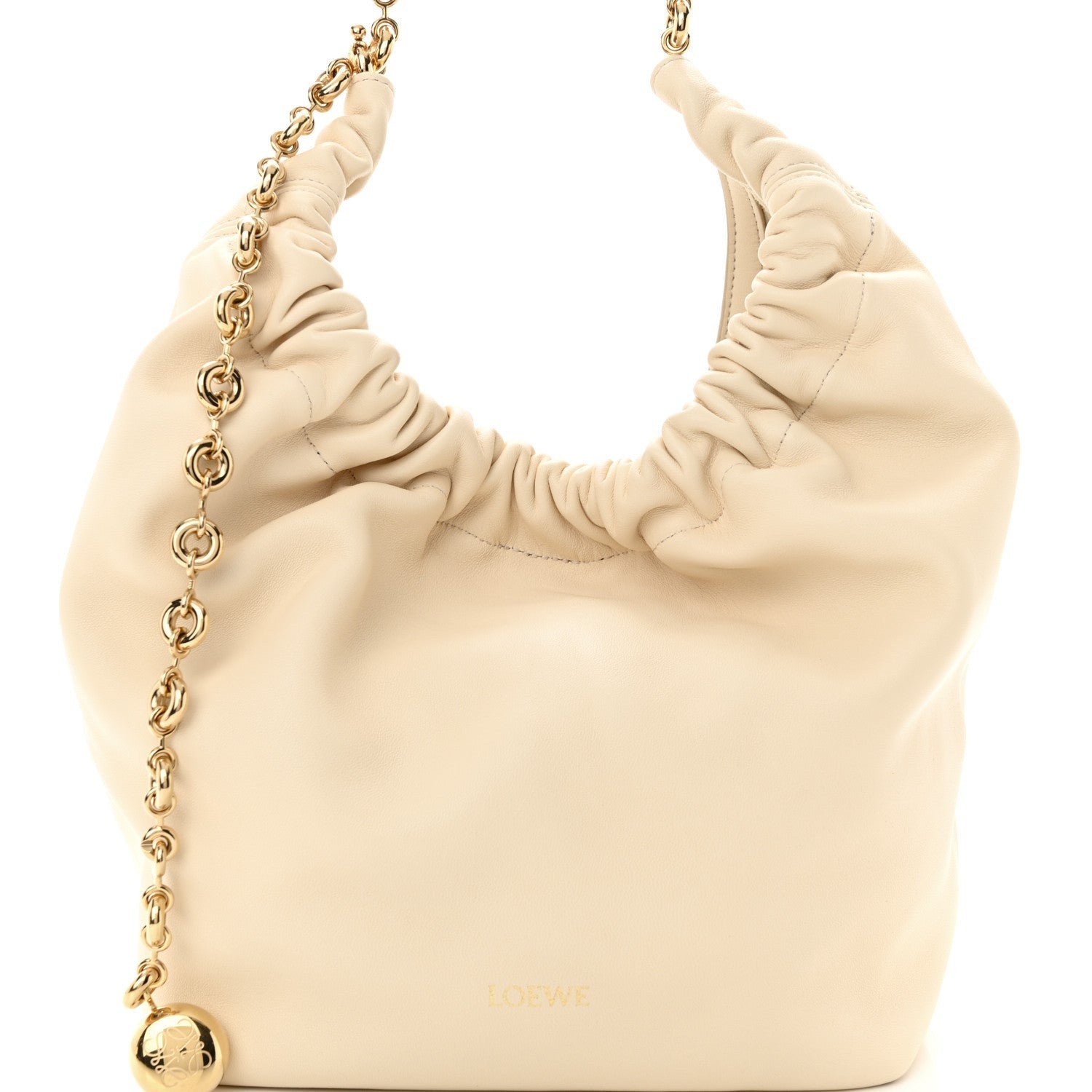 Loewe Buttery Nappa Lambskin Small Squeeze Bag Chalk 7 of 7