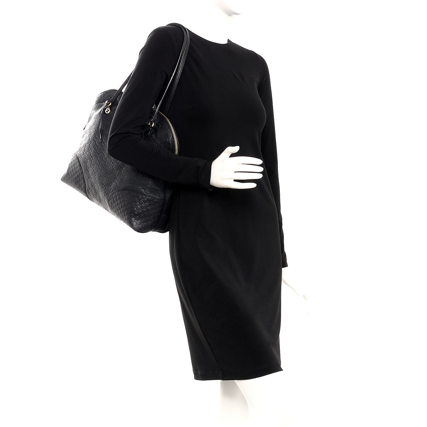 Guccissima Medium Bree Shoulder Bag Black