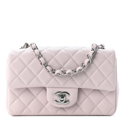 Chanel Lambskin Quilted Mini Rectangular Flap Light Purple 1 of 9