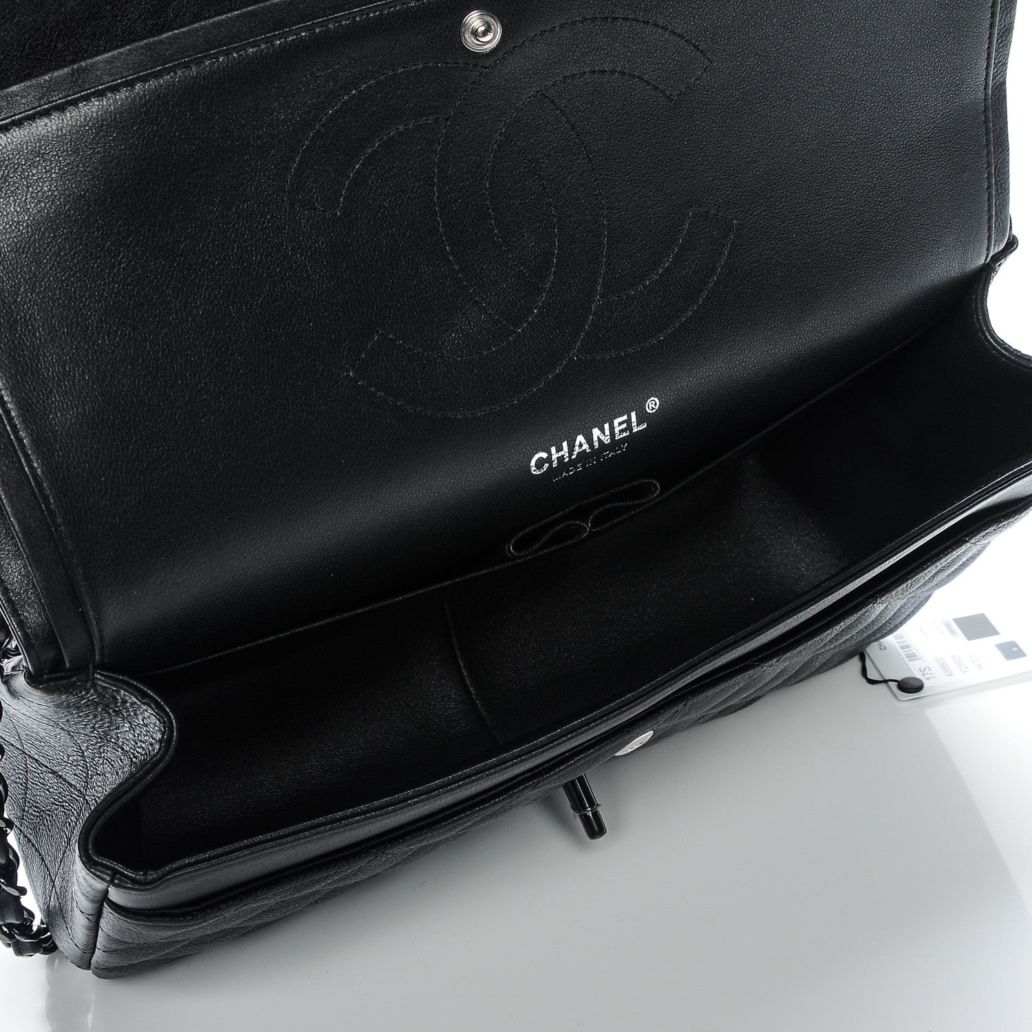 Chanel Crumpled Calfskin Quilted Jumbo Double Flap So Black 5 of 7