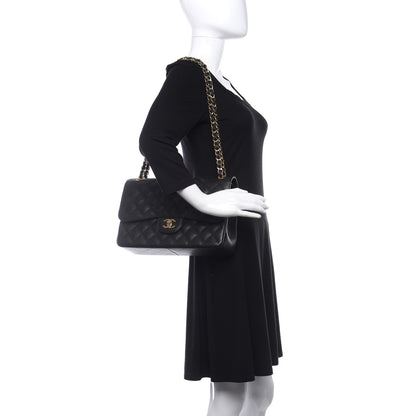 Chanel Caviar Quilted Jumbo Double Flap Black 2 of 10