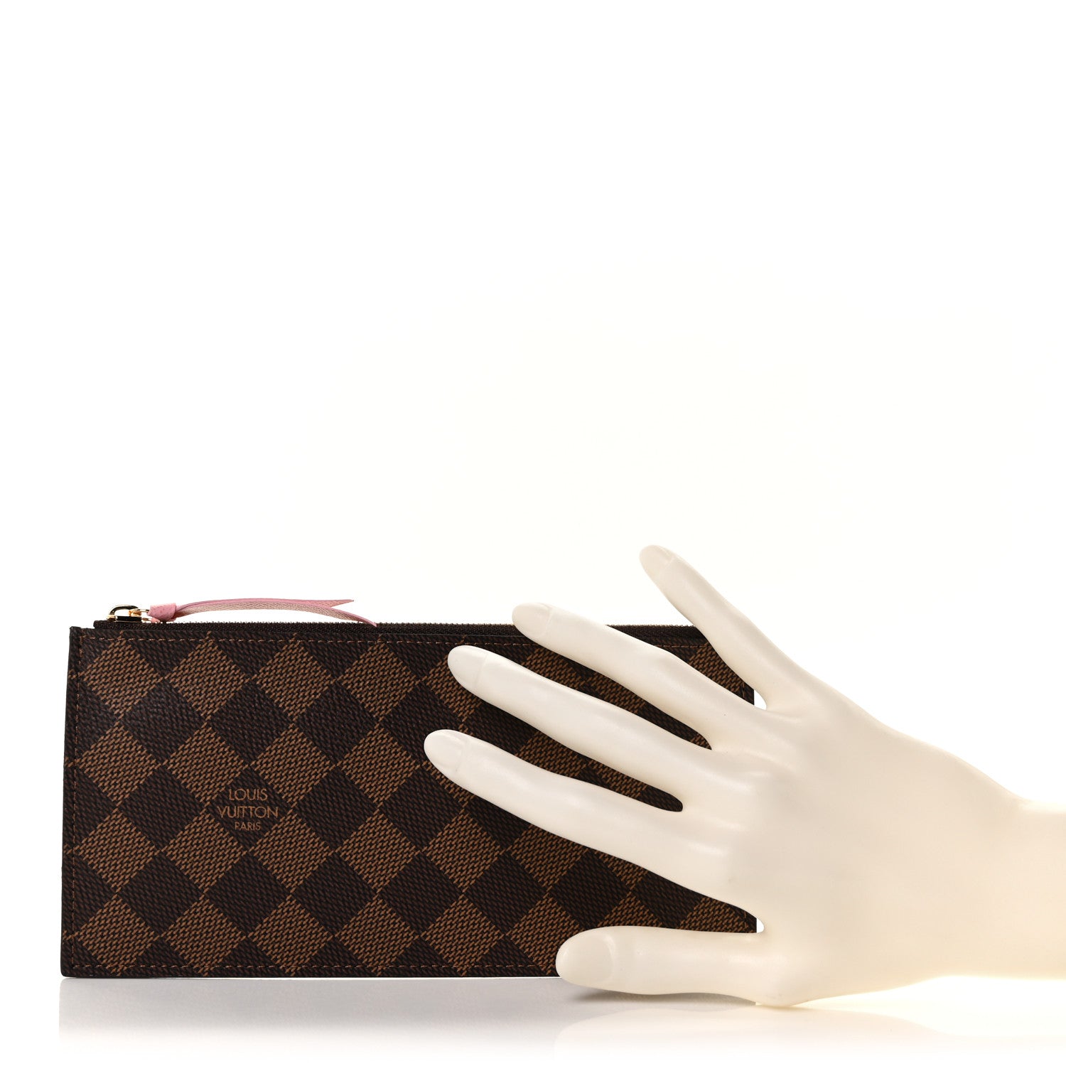 Louis Vuitton Damier Ebene Studded Felicie Chain Wallet Zippered Insert 2 of 7