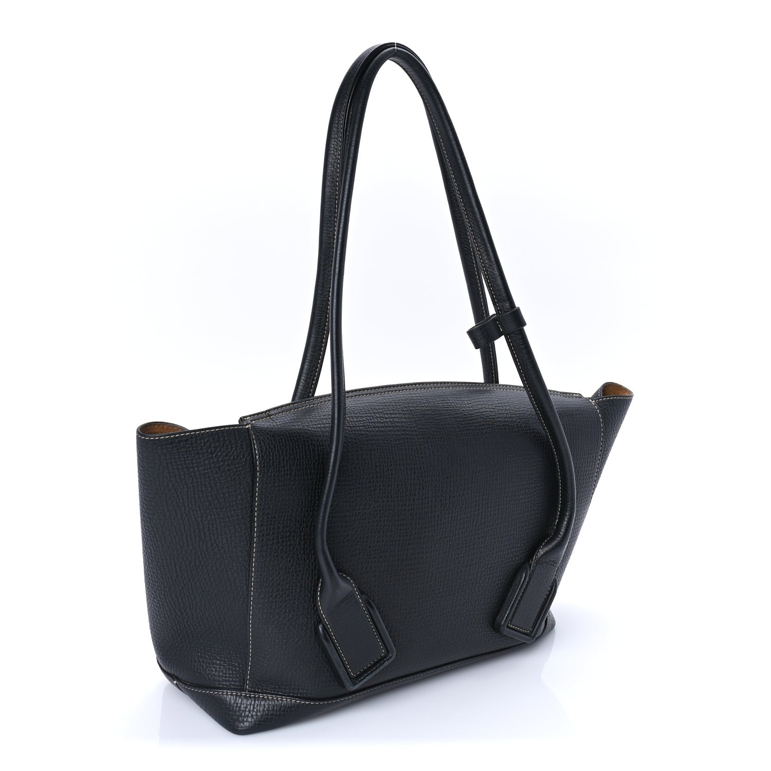 Bottega Veneta Grainy Calfskin Medium Arco Black Black 2 of 7